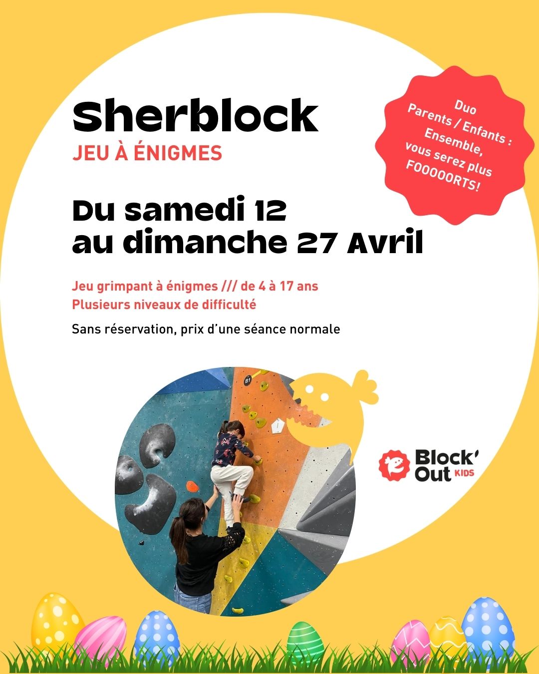 [Venez jouer au SHERBLOCK pendant les vacances de Pâques]